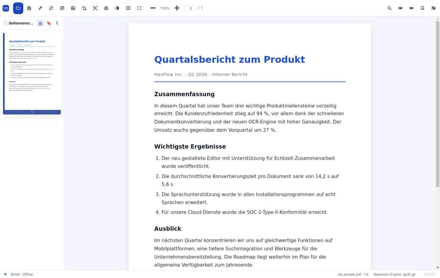Übersichtlich lesen, einfach bearbeiten —