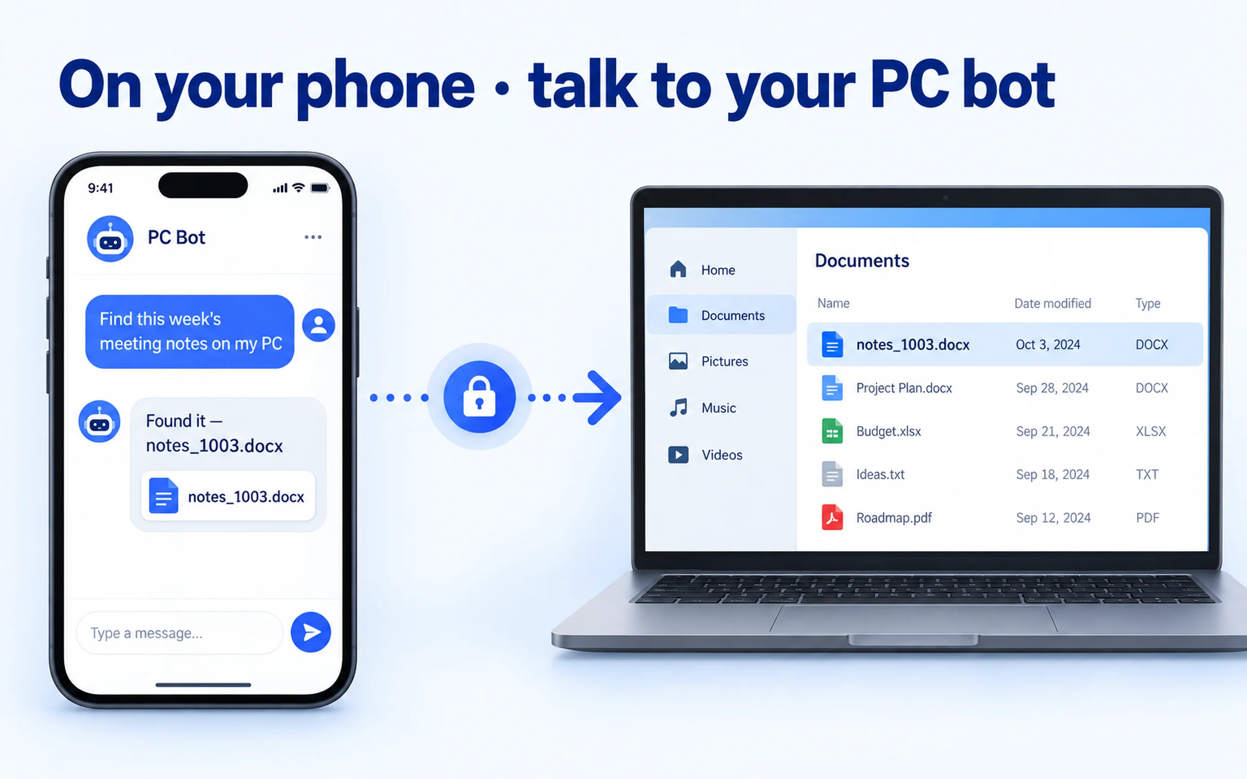 Phone app screen showing a conversation with an AI bot